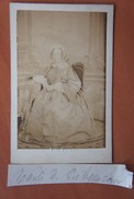CDV 19's Portrait En Pied Madame De RIBAUCOURT Noblesse Carte De Visite - Oud (voor 1900)