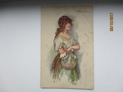 BUSI , ART DECO , FEMME WOMAN , OLD POSTCARD ,  Ko - Busi, Adolfo