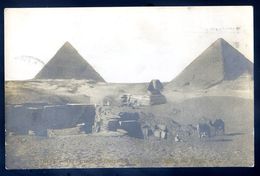 Cpa Carte Photo D' Egypte The Pyramids Of Kheops And Khephren With Sphinx And Temple   SEP17-37 - Piramiden