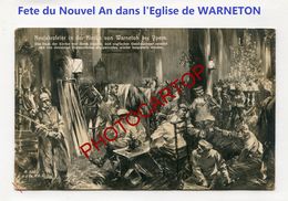 Nouvel An Dans L'Eglise-WARNETON-Dessin-CARTE PHOTO Allemande-Guerre 14-18-1 WK-BELGIEN-Flandern-Feldpost- - Comines-Warneton - Komen-Waasten