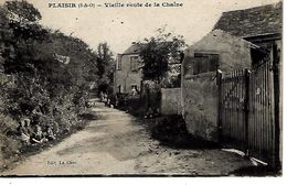 78 - PLAISIR - Belle Vue Animée De La Vieille Route De La Chaîne - Plaisir