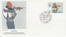 Enveloppe  FDC  1er  Jour   YOUGOSLAVIE    Jeux   Olympiques   SARAJEVO   1984 - Inverno1984: Sarajevo