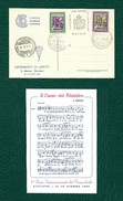 SAN MARINO 1949 - Cartolina Per La Giornata Filatelica San Marino-Riccione  - 2 Valori - Sassone 312-13 - Variedades Y Curiosidades