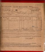 Talon Resguardo Caminos De Hiero Del Norte Alonzo Expédition Hendaye Lodosa 16-06-1897 - Transport - Espagne