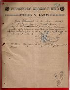 Courrier Espagne Wenceslao Alonso E Hijo Pieles Y Lanas Lerin Navarra 9-03-1899 - écrit En Espagnol - Spanien