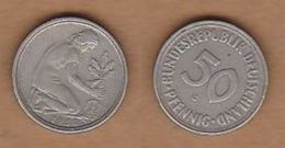 AC - GERMANY 50 PHENNIG 1950 G VF+ KM#109.1 - 50 Pfennig