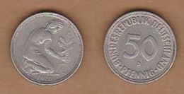AC - GERMANY 50 PHENNIG 1970 D  VF+ KM#109.1 - 50 Pfennig