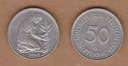 AC - GERMANY 50 PHENNIG 1990  A  VF+ KM#109.1 - 50 Pfennig