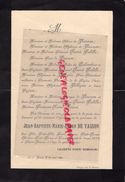 87-ST SAINT YRIEIX-FAIRE PART DECES J.BAPTISTE MARIE ALBAN DE VASSON-1899-JARRIT DELILLE-JULES DU COLOMBIER-DE VILLEPIN- - Décès