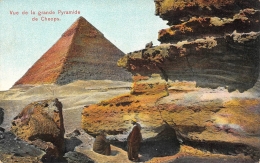 EGYPTE  VUE DE LA GRANDE PYRAMIDE DE CHEOPS - Pyramides