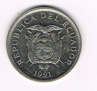 ) ECUADOR  50 SUCRES  1991 - Equateur