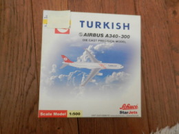 SCHUCO STAR JETS AIRBUS A340 300 TURKISH 1/500 - Aerei E Elicotteri