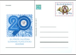 Slovakia - 2017 - 20th Anniversary Of Slovak Philately Academy - Postcard With Hologram - Cartoline Postali