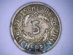 ALLEMAGNE - 5 REICHSPFENNIG 1925.E - 5 Renten- & 5 Reichspfennig