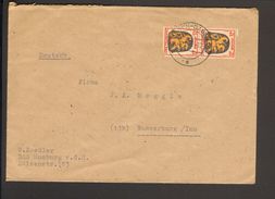 Frz.Zone 2 X 12 Pfg.Wappen Auf Brief V.1946 Aus Baden-Baden - Amtliche Ausgaben