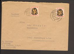 Frz.Zone 2 X 12 Pfg.Wappen Auf Brief V.1946 Aus Baden-Baden - General Issues