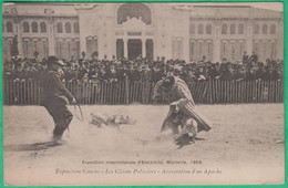 13 - Marseille - Expo D'électricité 1903 - Exposition Canine - Chiens Policiers - Arrestation D'un Apache -Ed: Baudoin - Exposition D'Electricité Et Autres