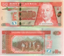 GUATEMALA  50 Quetzales     P125    Dated  2012     UNC - Guatemala