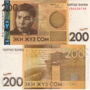 KYRGYSTAN   200 Som   P27a  Dated  2010   ( Alykul Osmonov On Front - Mountains, Lake At Back ) UNC - Kirguistán