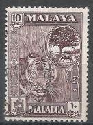 Malaya, Malacca 1960. Scott #61 (U) Tree, Mouse Deer & Tiger - Malacca