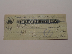 FRESNO Ca The FIRST NATIONAL BANK ( Order ) Anno 1921 ( Zie Foto Details ) !! - United States