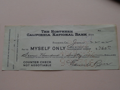 The NORTHERN CALIFORNIA NATIONAL BANK Redding California ( Order ) Anno 1932 ( Zie Foto Details ) !! - Verenigde Staten