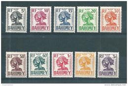 Timbres Taxes Du Dahomey     N°19 A 28  Neufs **  Parfait - Unused Stamps
