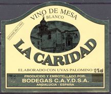 1037 - Espagne  - Andalousie - Vino De Mesa Blanco - La Caridad - Bodegas C.A.Y.D.S.A. - Vino Blanco
