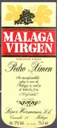 1055 - Espagne  - Andalousie - Malaga Virgen - Pedro Ximen - López Hermanos Málaga - Vino Tinto