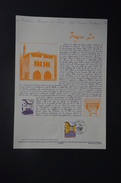 France Document De La Poste Fdc Figeac Champollion Abbaye Proof - Egittologia
