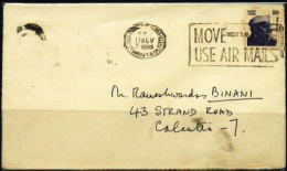 SLOGAN ON COVER-""MOVE WITH THE TIME-USE AIRMAILS-INDIA-1980-IC-266 - Zipcode