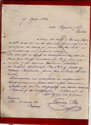 Courrier Espagne Comercio Lanas Pieles Cereales Valentin Ros Huarte Pamplona 17-08-1894 - écrit En Espagnol - España