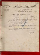 Courrier Espagne Pieles Y Lanas Pedro Lassalle Calle Del Penon Madrid 20-07-1897 - écrit En Français - Spanien