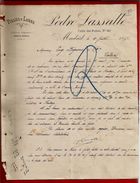 Courrier Espagne Pieles Y Lanas Pedro Lassalle Calle Del Penon Madrid 9-07-1897 - écrit En Français - Espagne