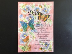 Delcampe - CARTE POSTALE PRÉNOM DIANE - Vornamen
