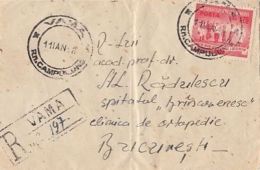 65801- INTERNATIONAL STUDENTS UNION COUNCIL, STAMPS ON REGISTERED COVER, 1958, ROMANIA - Brieven En Documenten