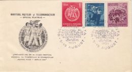 65811- YOUTH AND STUDENTS WORLD FESTIVAL, SPECIAL COVER, 1951, ROMANIA - Storia Postale