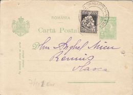 65834- ROYAL COAT OF ARMS, KING FERDINAND, POSTCARD STATIONERY, SOCIAL ASSISTANCE STAMP, 1927, ROMANIA - Brieven En Documenten