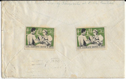 1938 - TCHECOSLOVAQUIE - ENVELOPPE Avec CENSURE + VIGNETTE AU DOS  => GRENOBLE - Covers & Documents
