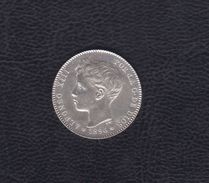 1892.- 1 PTA PLATA ALFONSO XIII PG V - Provincial Currencies