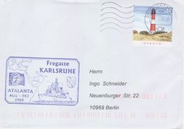 Germany 2009 Briefzentrum 26 (Oldenburg) Fregatte Karlsruhe Operation Atalanta Anti-piracy Naval Marine Lighthouse Cover - Militaria