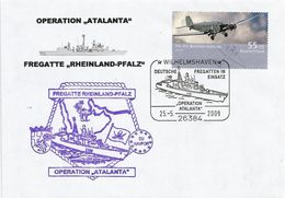 Germany 2009 Wilhemshaven Fregatte Rheinland-Pfalz Operation Atalanta Anti-piracy Naval Marine Juncker Cover - Militaria