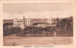 06684 "ERITREA - MASSAUA - GIARDINI DEL COMMISSARIATO"  CART  SPED 1935 - Eritrea