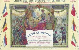 TIR A L'ARC - Union Des Sociétés De Tir De France - Reproduction Du Diplôme 1915 - Shooting (Weapons)