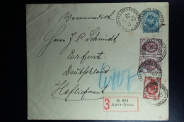 Russian Latvia : Stationary Cover U47 B Registered  Alt Autz  Kurland 1903 Uprated To Erfurt Germany - Enteros Postales