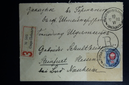 Russian Latvia : Cover Registered  Alt Pebalg  To Steinfurt Germany 1902 - Cartas & Documentos