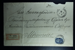 Russian Latvia : Registered Cover 1901 Kurland Goldingen - Covers & Documents