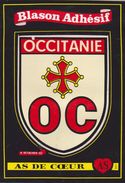 CPM 10X15. BLASON Adhésif . OCCITANIE  " As De Coeur " - Sonstige & Ohne Zuordnung