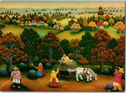 Art - "The Haymaking "by  Ivan Generalic, A Yugoslavian Primitive Painter - " Hoskorden" - Paintings