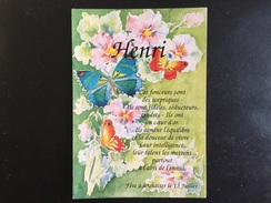 Delcampe - CARTE POSTALE PRÉNOM HENRI - Vornamen